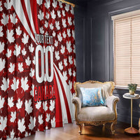Personalized Canada Football Window Curtain Maple Leaf Pattern - Moose Soccer Mascot