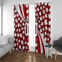 Personalized Canada Football Window Curtain Maple Leaf Pattern - Moose Soccer Mascot