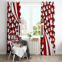 Personalized Canada Football Window Curtain Maple Leaf Pattern - Moose Soccer Mascot