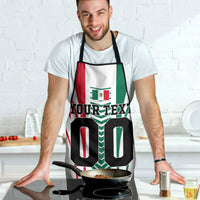 Personalized Mexico Football Apron Mexican Flag Jaguar Mascot Soccer Ball