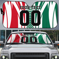 Personalized Mexico Football Auto Sun Shade Mexican Flag Jaguar Mascot Soccer Ball