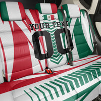 Personalized Mexico Football Back Car Seat Cover Mexican Flag Jaguar Mascot Soccer Ball