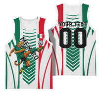 Personalized Mexico Football Basketball Jersey Mexican Flag Jaguar Mascot Soccer Ball