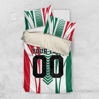 Personalized Mexico Football Bedding Set Mexican Flag Jaguar Mascot Soccer Ball