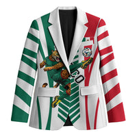 Personalized Mexico Football Blazer Mexican Flag Jaguar Mascot Soccer Ball