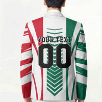 Personalized Mexico Football Blazer Mexican Flag Jaguar Mascot Soccer Ball