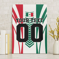 Personalized Mexico Football Canvas Wall Art Mexican Flag Jaguar Mascot Soccer Ball