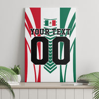 Personalized Mexico Football Canvas Wall Art Mexican Flag Jaguar Mascot Soccer Ball
