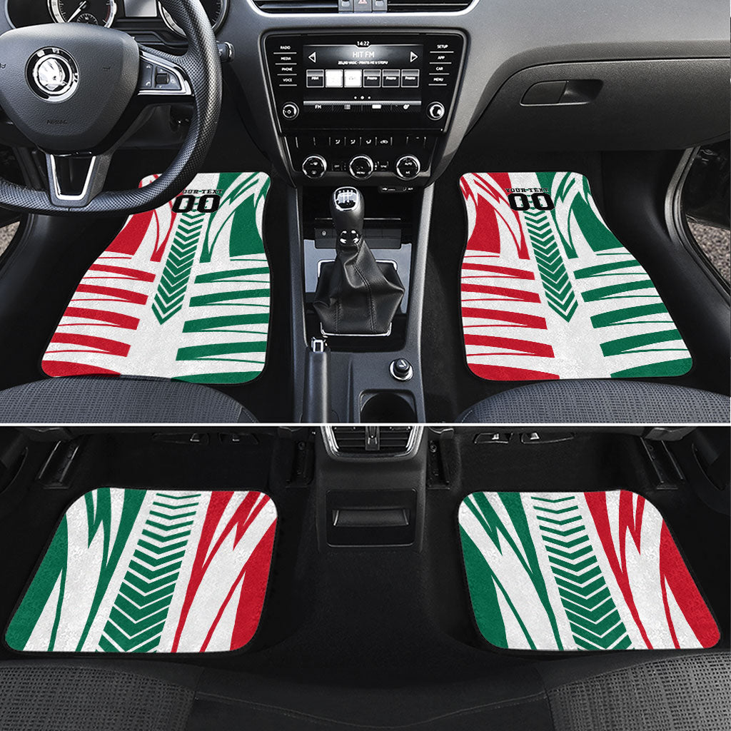 Personalized Mexico Football Car Mats Mexican Flag Jaguar Mascot Soccer Ball