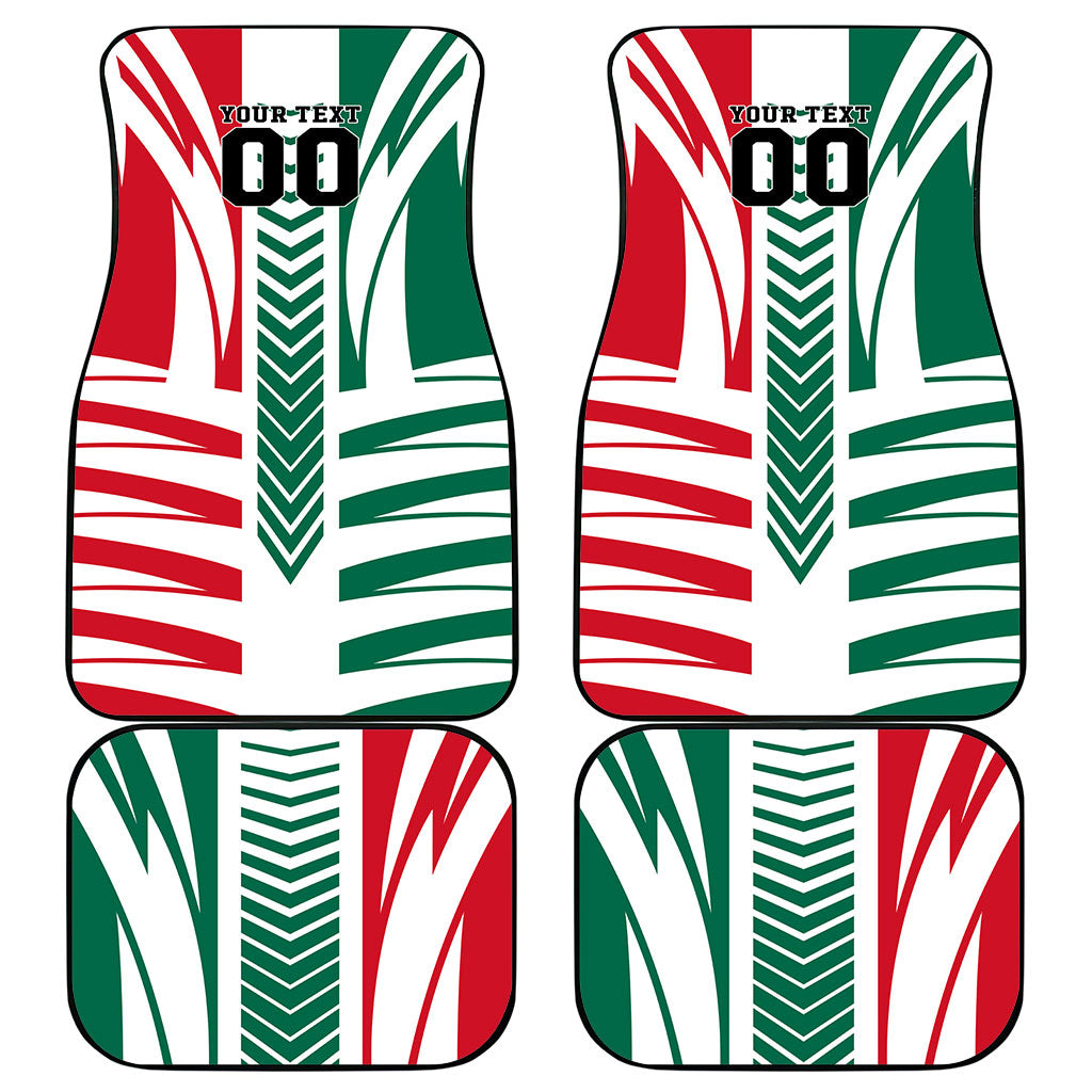 Personalized Mexico Football Car Mats Mexican Flag Jaguar Mascot Soccer Ball