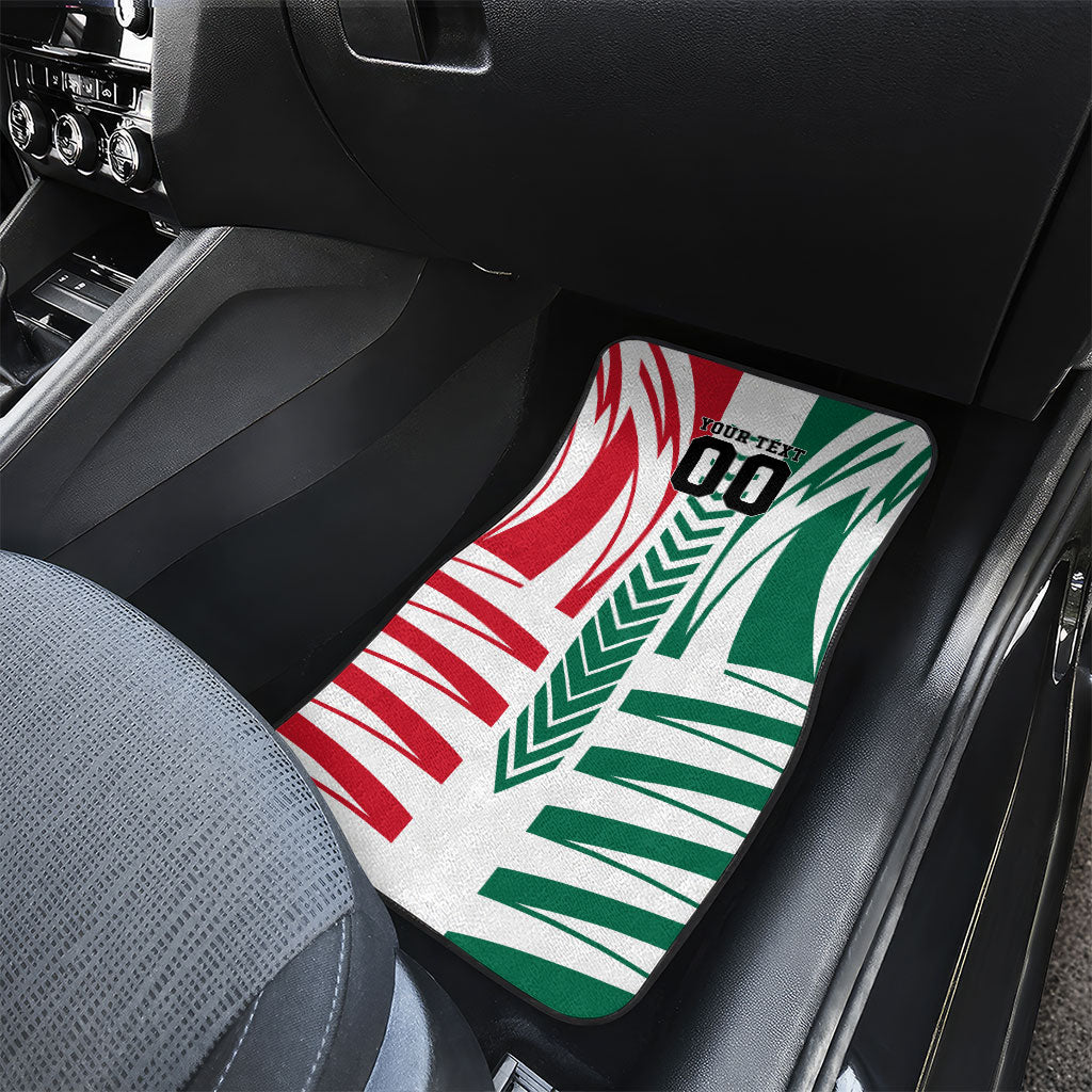 Personalized Mexico Football Car Mats Mexican Flag Jaguar Mascot Soccer Ball
