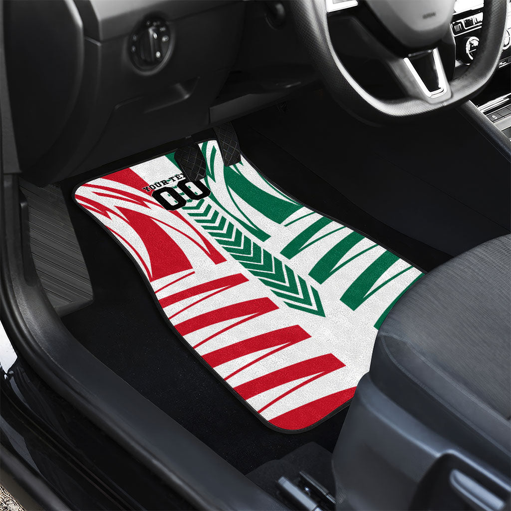 Personalized Mexico Football Car Mats Mexican Flag Jaguar Mascot Soccer Ball