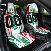 Personalized Mexico Football Car Seat Cover Mexican Flag Jaguar Mascot Soccer Ball