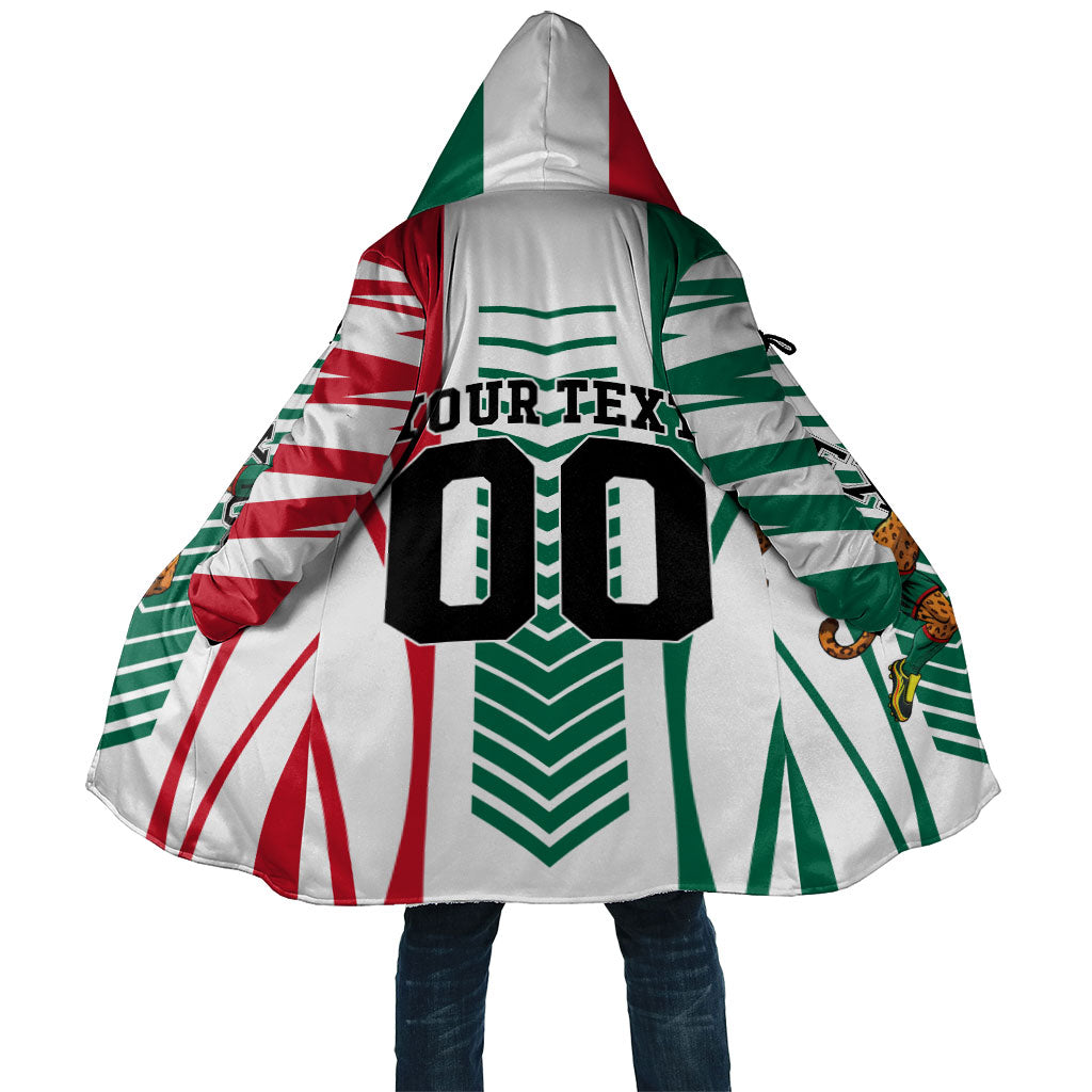 Personalized Mexico Football Cloak Mexican Flag Jaguar Mascot Soccer Ball