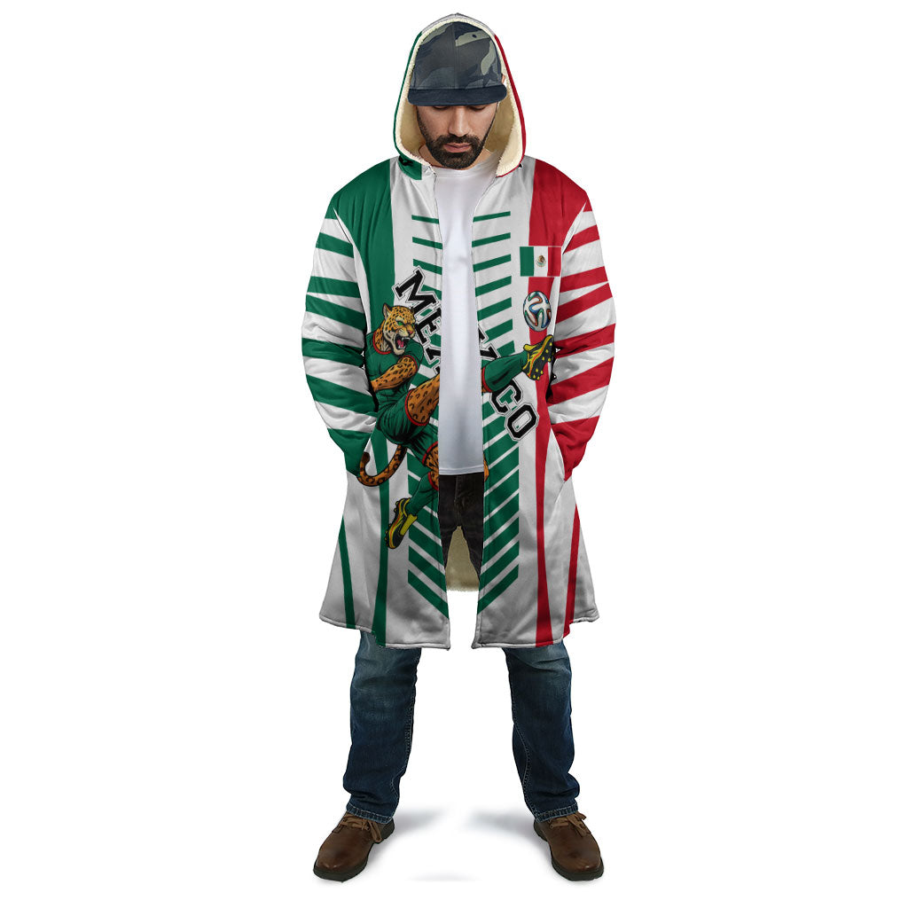 Personalized Mexico Football Cloak Mexican Flag Jaguar Mascot Soccer Ball