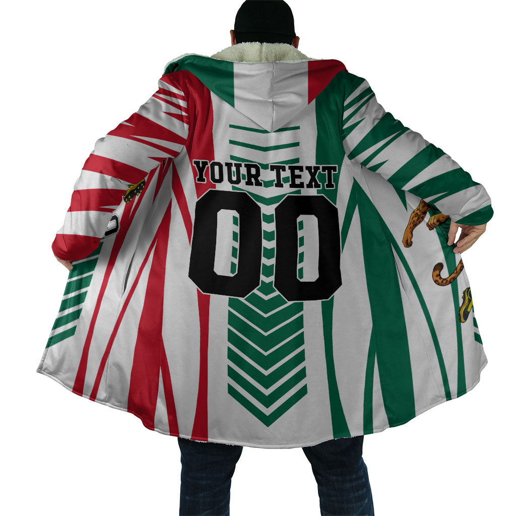 Personalized Mexico Football Cloak Mexican Flag Jaguar Mascot Soccer Ball