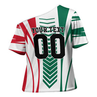 Personalized Mexico Football Cross Shoulder Shirt Mexican Flag Jaguar Mascot Soccer Ball