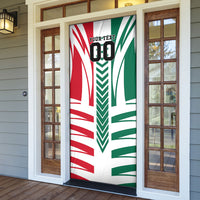 Personalized Mexico Football Door Cover Mexican Flag Jaguar Mascot Soccer Ball