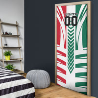 Personalized Mexico Football Door Cover Mexican Flag Jaguar Mascot Soccer Ball