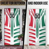 Personalized Mexico Football Door Cover Mexican Flag Jaguar Mascot Soccer Ball