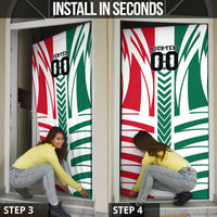 Personalized Mexico Football Door Cover Mexican Flag Jaguar Mascot Soccer Ball