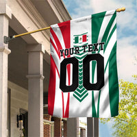 Personalized Mexico Football Garden Flag Mexican Flag Jaguar Mascot Soccer Ball