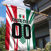 Personalized Mexico Football Garden Flag Mexican Flag Jaguar Mascot Soccer Ball