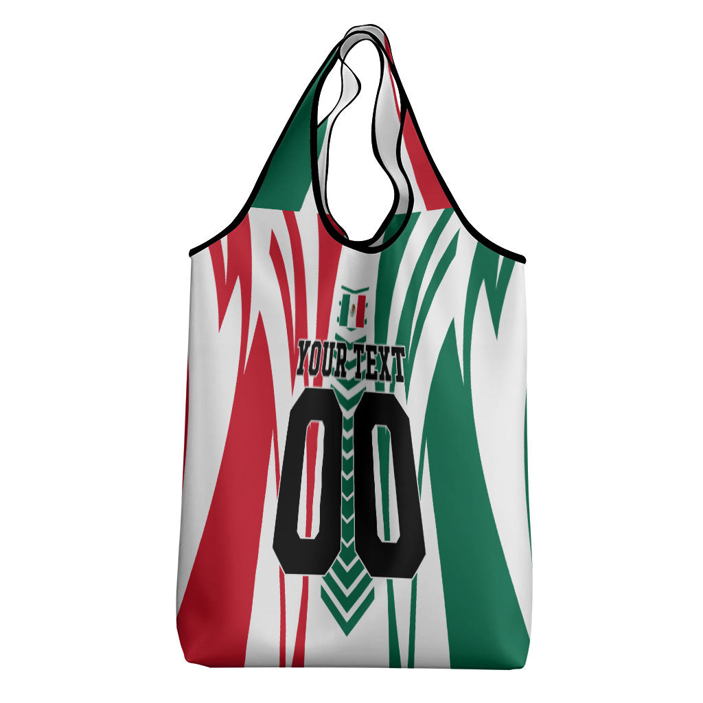 Personalized Mexico Football Grocery Bag Mexican Flag Jaguar Mascot Soccer Ball