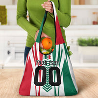 Personalized Mexico Football Grocery Bag Mexican Flag Jaguar Mascot Soccer Ball