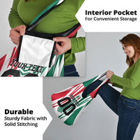 Personalized Mexico Football Grocery Bag Mexican Flag Jaguar Mascot Soccer Ball