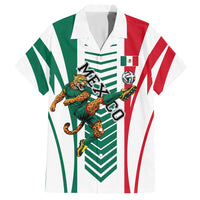 Personalized Mexico Football Hawaiian Shirt Mexican Flag Jaguar Mascot Soccer Ball
