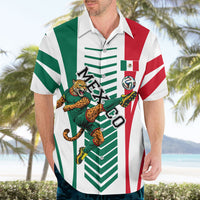 Personalized Mexico Football Hawaiian Shirt Mexican Flag Jaguar Mascot Soccer Ball