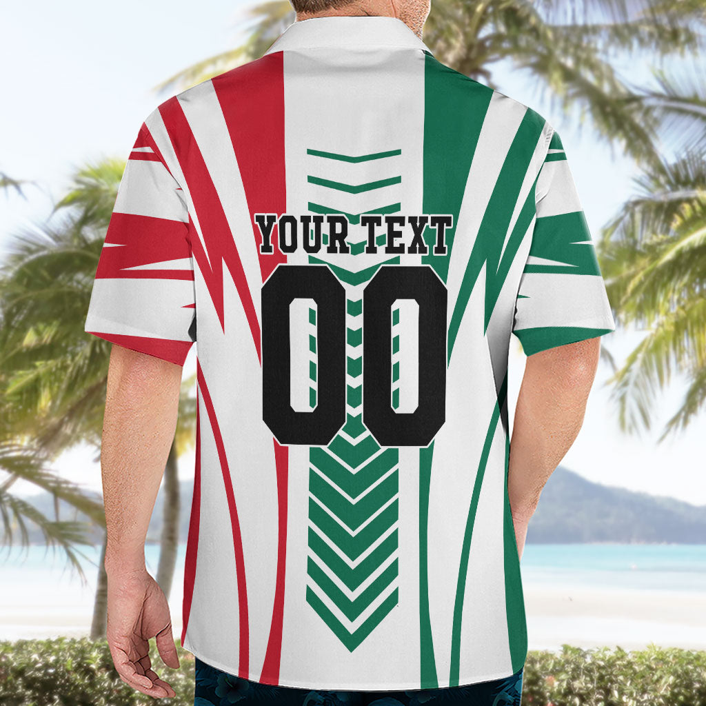 Personalized Mexico Football Hawaiian Shirt Mexican Flag Jaguar Mascot Soccer Ball