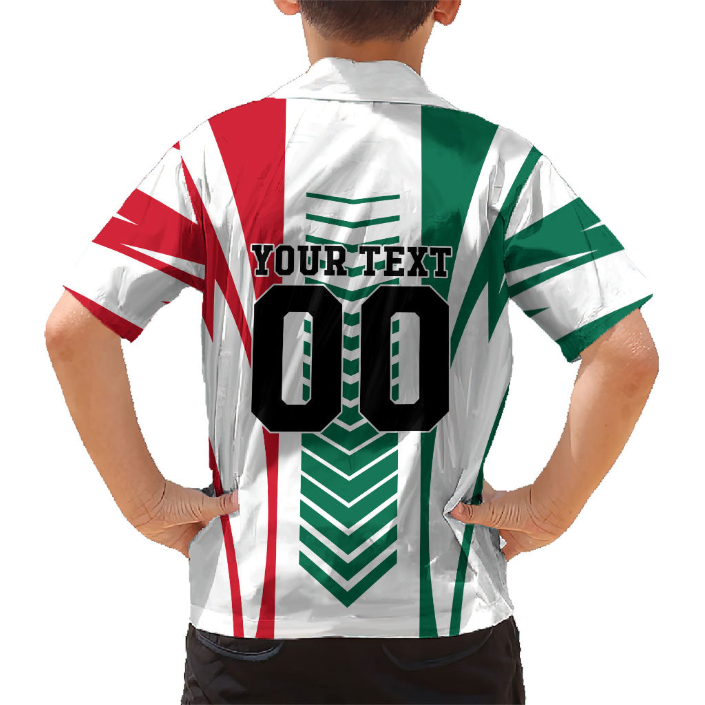 Personalized Mexico Football Hawaiian Shirt Mexican Flag Jaguar Mascot Soccer Ball
