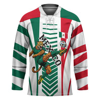 Personalized Mexico Football Hockey Jersey Mexican Flag Jaguar Mascot Soccer Ball
