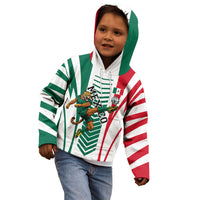 Personalized Mexico Football Kid Hoodie Mexican Flag Jaguar Mascot Soccer Ball