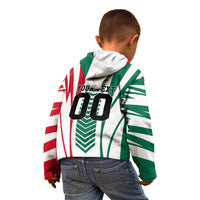 Personalized Mexico Football Kid Hoodie Mexican Flag Jaguar Mascot Soccer Ball