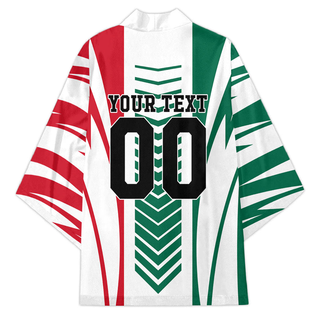 Personalized Mexico Football Kimono Mexican Flag Jaguar Mascot Soccer Ball