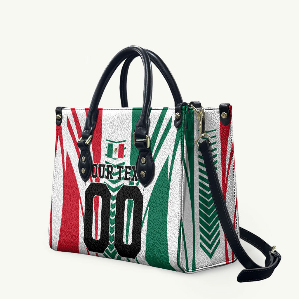 Personalized Mexico Football Leather Bag Mexican Flag Jaguar Mascot Soccer Ball