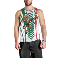 Personalized Mexico Football Men Tank Top Mexican Flag Jaguar Mascot Soccer Ball