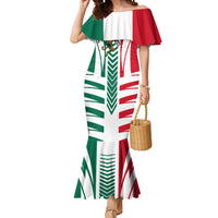 Personalized Mexico Football Mermaid Dress Mexican Flag Jaguar Mascot Soccer Ball