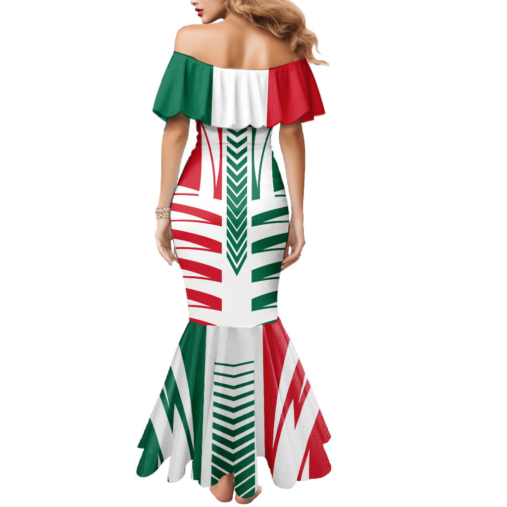 Personalized Mexico Football Mermaid Dress Mexican Flag Jaguar Mascot Soccer Ball
