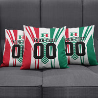 Personalized Mexico Football Pillow Cover Mexican Flag Jaguar Mascot Soccer Ball