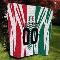 Personalized Mexico Football Quilt Mexican Flag Jaguar Mascot Soccer Ball