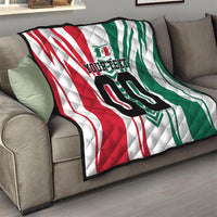 Personalized Mexico Football Quilt Mexican Flag Jaguar Mascot Soccer Ball