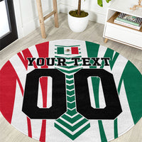 Personalized Mexico Football Round Carpet Mexican Flag Jaguar Mascot Soccer Ball