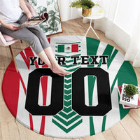 Personalized Mexico Football Round Carpet Mexican Flag Jaguar Mascot Soccer Ball