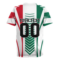 Personalized Mexico Football Rugby Jersey Mexican Flag Jaguar Mascot Soccer Ball