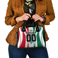 Personalized Mexico Football Shoulder Handbag Mexican Flag Jaguar Mascot Soccer Ball