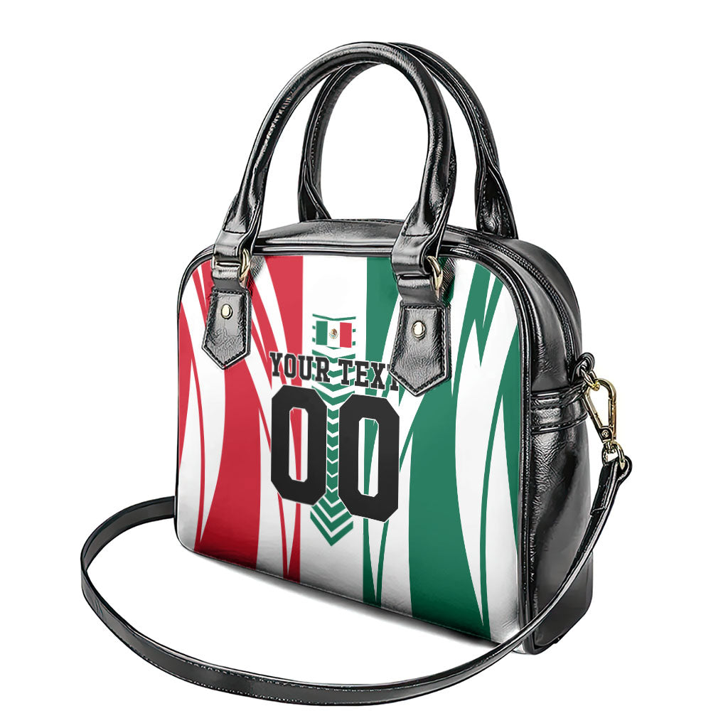 Personalized Mexico Football Shoulder Handbag Mexican Flag Jaguar Mascot Soccer Ball